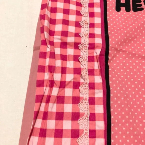 Hello Kitty Pink Checkered Pillowcase  29.5 x 18 Inch Pillow Case - Picture 4 of 16